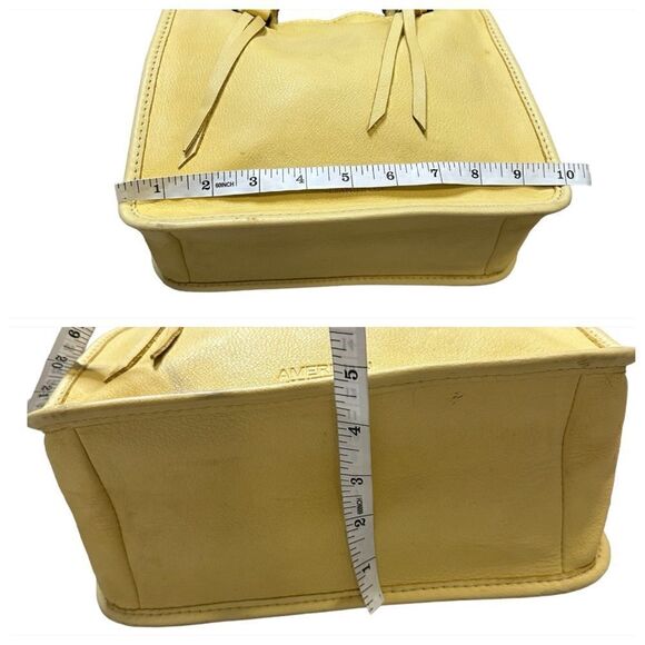 American Leather Mini Crossbody Satchel in Soft Yellow - Picture 14 of 16